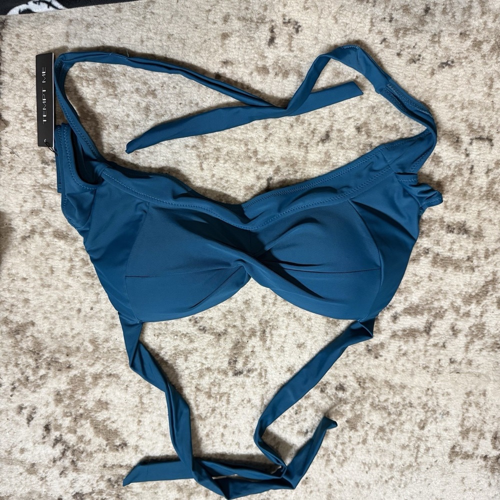 Tempt Me Bikini Top Push Up Swim Top Halter Padded Bathing Suit Top